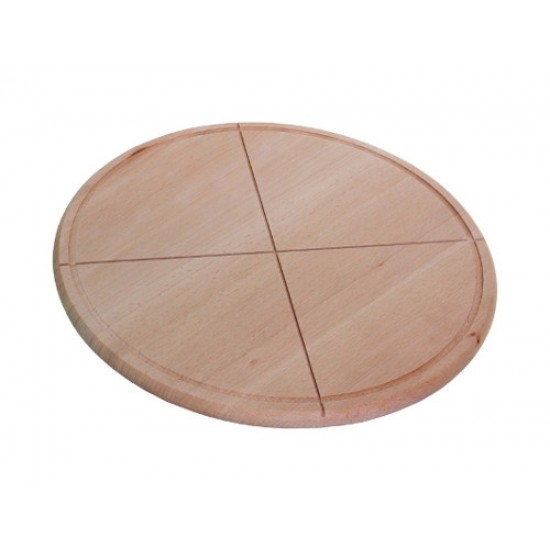 Подлога дрвена - шаблон за пицу 32цм / 4-6 поља