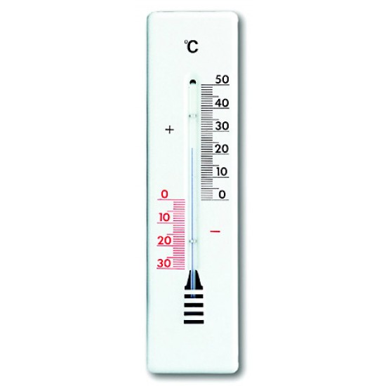 Термометар зидни алкохолни -30+50 °C метални бели