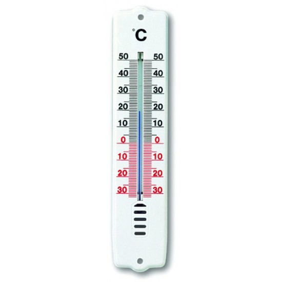 Термометар зидни алкохолни -30+50 °C пластични бели
